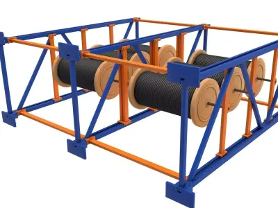 Cantilever Racking System 3D model