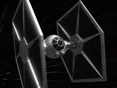 TIE Fighter from Star Wars-Unleash the dark side Low-poly 3D model