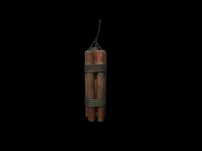 Dynamite - PBR - Textured Low-poly 3D model