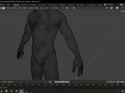 Human Male Model Free 3D model