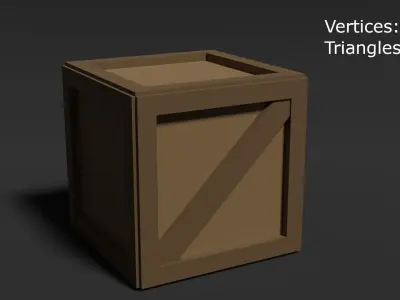 Low Poly Style Crate Assets Low-poly 3D model