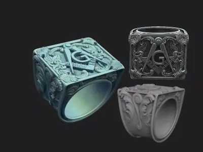 mason ring 3D print model