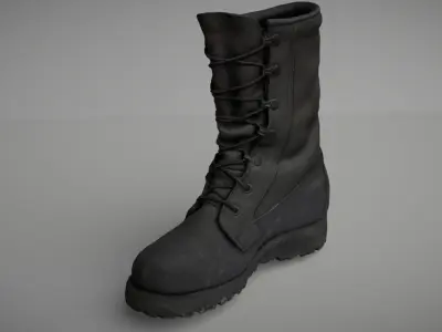 Military boot - 3 colors - low poly 3D Model Pack