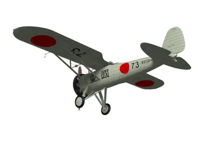 nakajima type91 fighter 3D model
