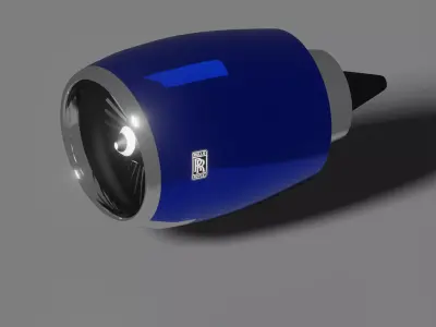 Aircraft engine 3D model