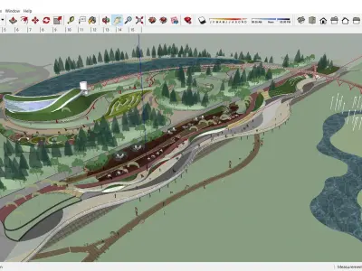 Sketchup Recreational Tourism building B6 3D model