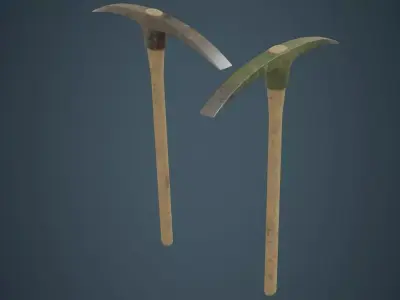 Pickaxe 2B Low-poly 3D model