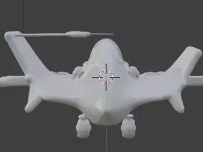 Fantasy aircraft 3D print model