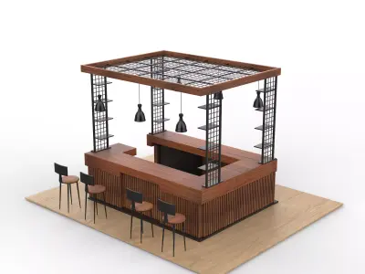 Unique Kiosk 3D model