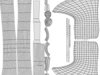 Bone Axe Low-poly 3D model purchase
