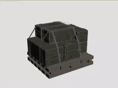 Military crate Low-poly 3D model order
