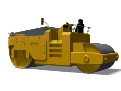 road roller 3D model purchase