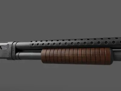 Winchester 1897 Low-poly 3D model