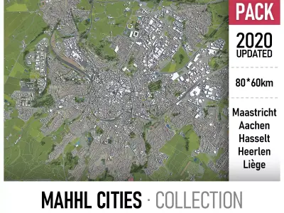 Maastricht - Aachen - Hasselt - Heerlen - Liege - MAHHL cities 3D Model Pack purchase