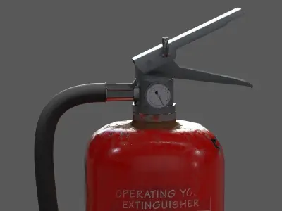Low-poly fire extinguisher Low-poly 3D model