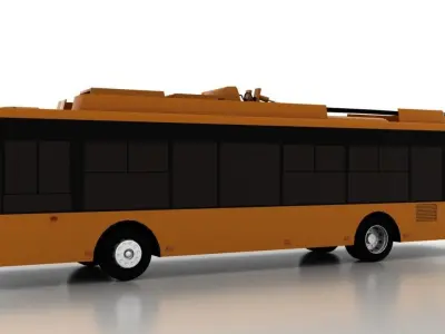 Trolleybus Bogdan T70115AC Low Low-poly 3D model