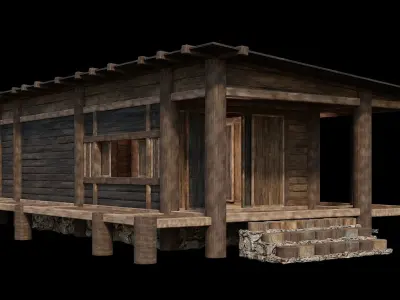 Medieval Houses Pack 19-20-21-22-23-24 - 4K Textures Game Ready Low-poly 3D model