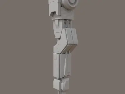 Mecha arm Free low-poly 3D model
