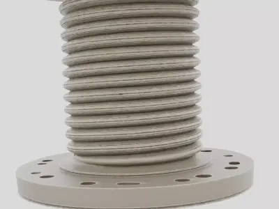 Industrial Factory Pipe Expansion Joint for 3D print 3D model
