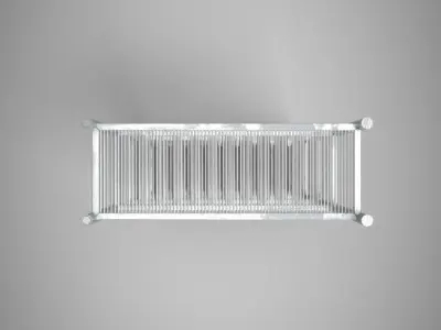 Commercial  wire shelf Low-poly 3D model