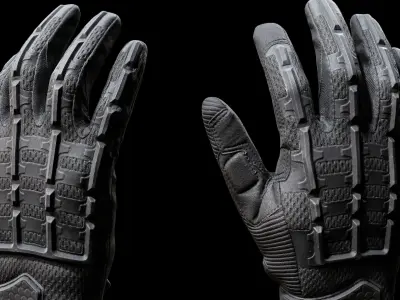 Tactical Gloves 025 Low-poly 3D model