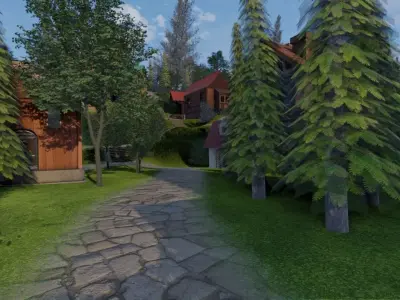 Old Town Village 3D model