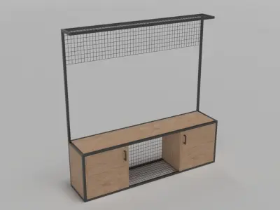 INDUSTRIAL SHOES HOLDER Low-poly 3D model