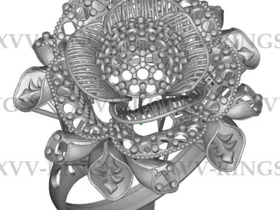 NEW TURKISH RINGS LOT XVSS-01 TO 10 3D print model