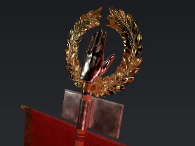 Roman Standard - Legio X Vexillum Low-poly 3D model