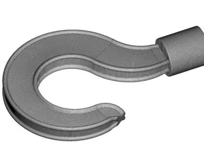 Rusty Crane Hook 3D model