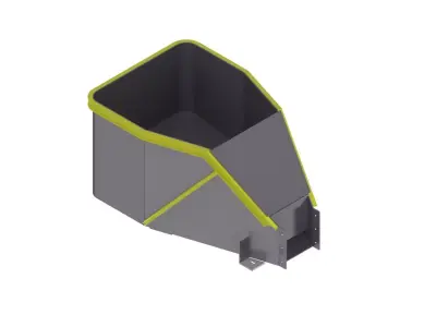 STEEL DISCHARGE CHAMBER Low-poly 3D model