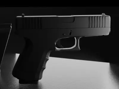 glock 19x pistol Low-poly 3D model