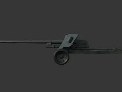 BS-3 100 mm field gun M1944 Low-poly 3D model