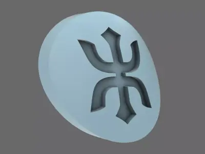 Red Ronin Chapter V10R Shoulder Circle Symbols 3D print model
