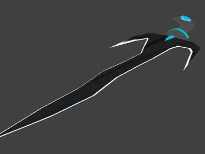 Kerisai-3 sword Low-poly 3D model