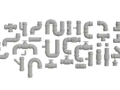 Industrial Modular Pipe tube Kit 3D model