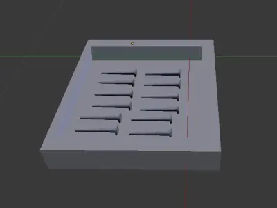 box of nails free Free low-poly 3D model