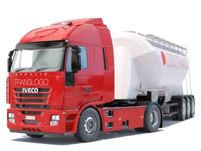 Iveco Stralis with silo 3D model