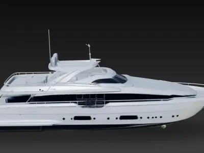 Modern Luxury Flybridge Motor Yacht 3D Model 3D print model