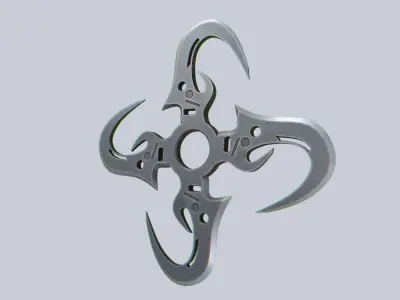Shuriken Low-poly 3D model