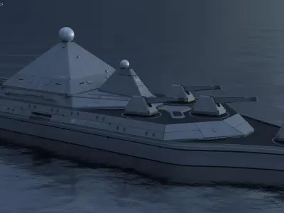 UNS-Converso  Super-Destroyer Low-poly 3D model