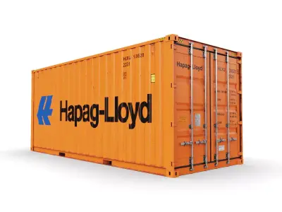 20 feet Hapag-Lloyd standard shipping container 3D model