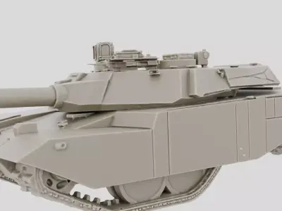 Modern Main Battle Tank for 3D print 3D model