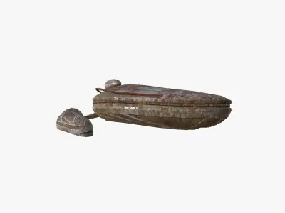 Alien Spaceship UFO H11 Abandoned - Sci Fi Spacecraft Design Low-poly 3D model