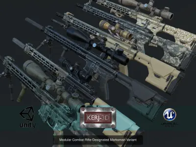 Sniper Rifle Collection 3D Model Pack