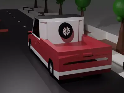 car low ploy Free low-poly 3D model