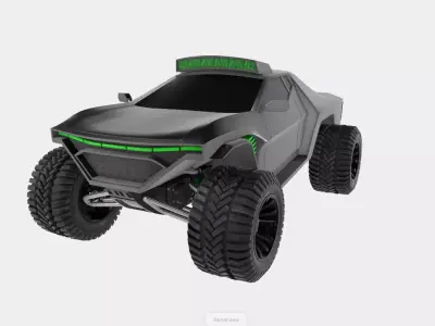 Future Trophy Truck Low-poly 3D model