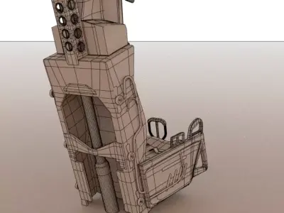 Aces II Ejection Seat Free low-poly 3D model