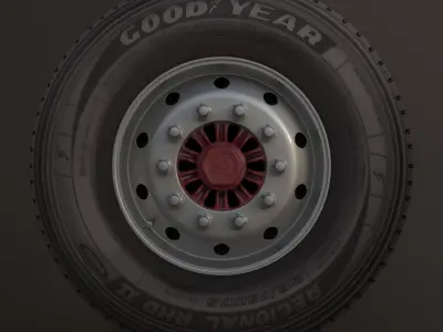 Trailer Wheel 3D model