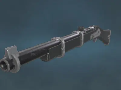Rifle Fremy SpeedDraw - Rokka  Brave of the Six Flowers FMA3D Free low-poly 3D model